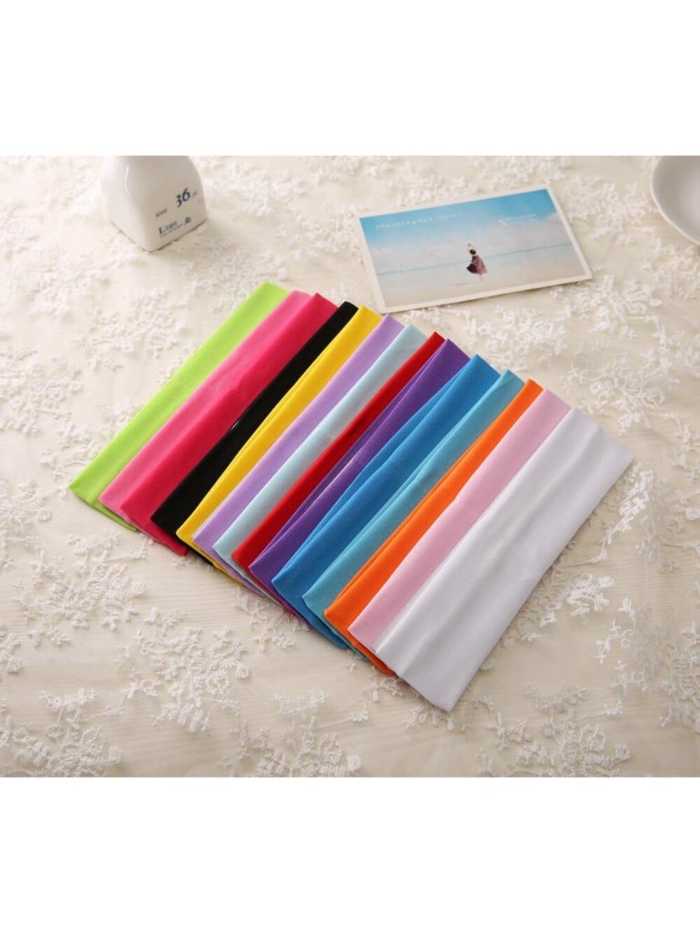 14pcs Mixed Colors Yoga Sports Headbands for Women - Soft Elastic Stretch Girls - Picture 3 of 5